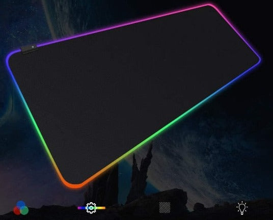 MOUSE PAD GAMER BORDA LED 7 CORES RGB