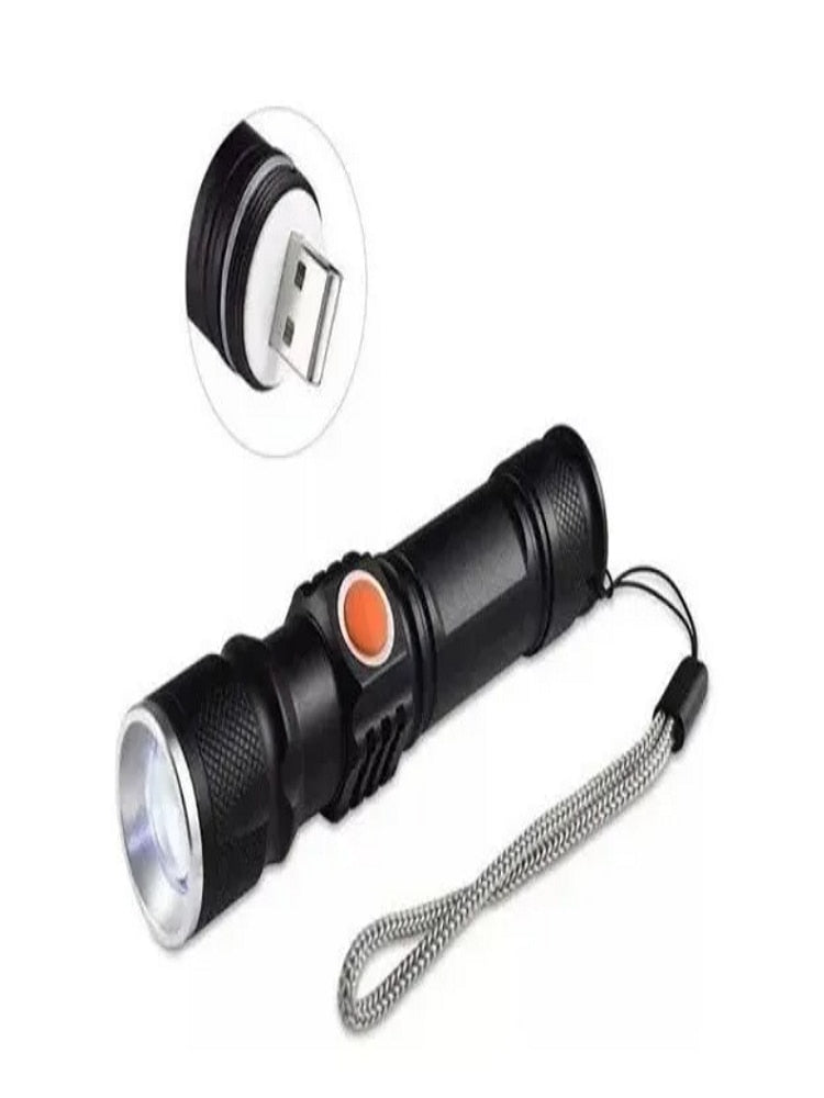 LANTERNA PROFISSIONAL LED USB RECARREGÁVEL